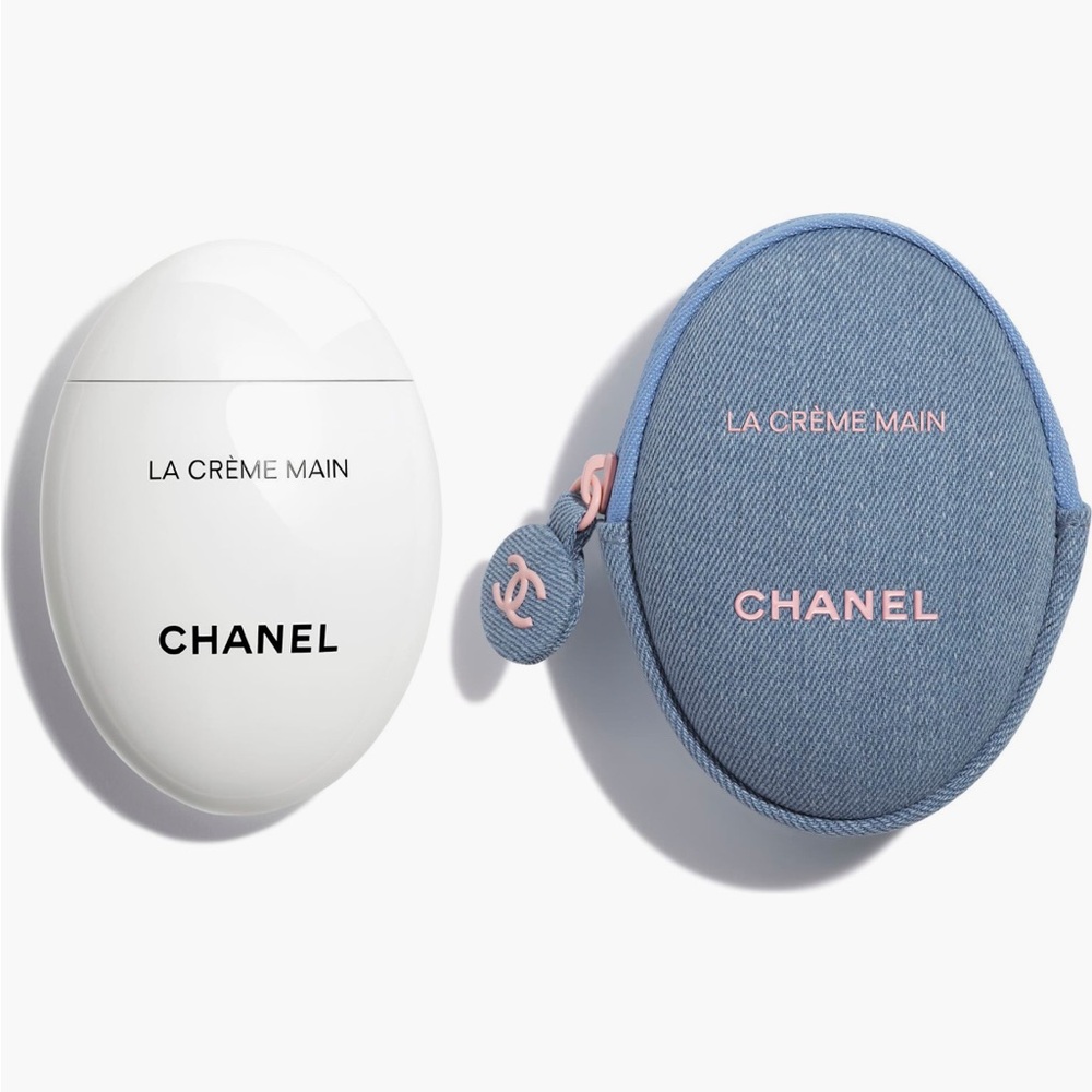 CHANEL La Crème Main with Denim Blue Pouch